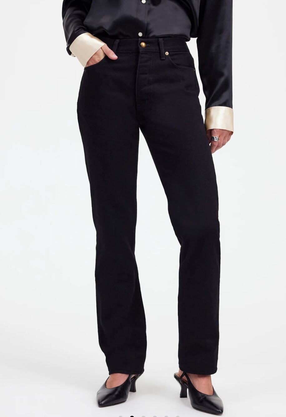 Alexa Chung for Madewell NEW Women’s Black High Rise Straight Jean Plus Size 32